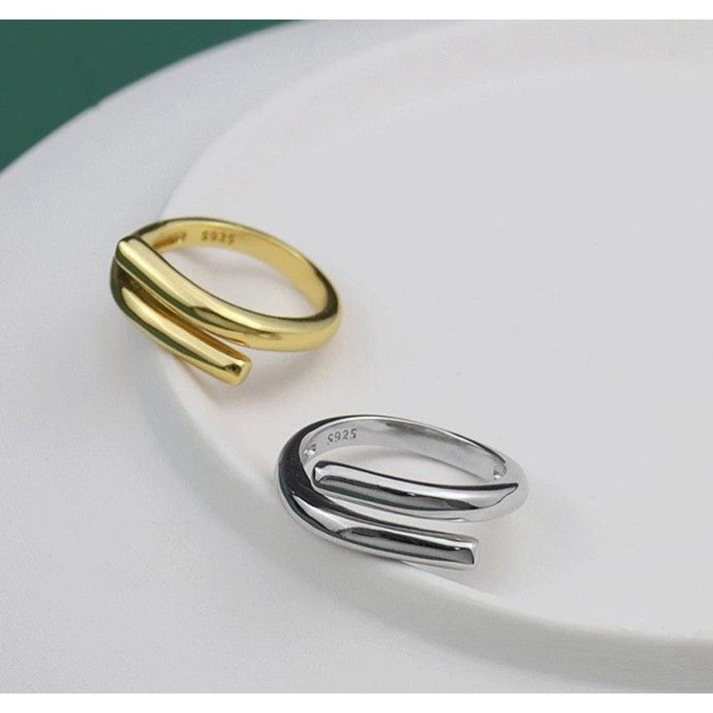 Unisex Solid Wrap 925 Sterling Silver Band Ring, Adjustable‎ - Picture 11 of 15